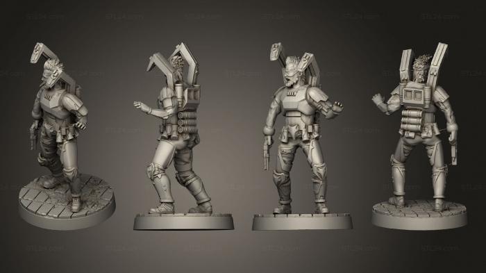 Military figurines (Nemesis capitan, STKW_10146) 3D models for cnc