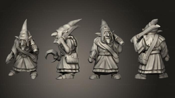 Military figurines (Night goblin solo Goblin 3, STKW_10210) 3D models for cnc