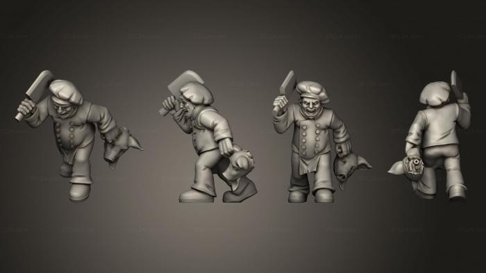 Military figurines (NIGHTGAUNT investigators cook, STKW_10233) 3D models for cnc