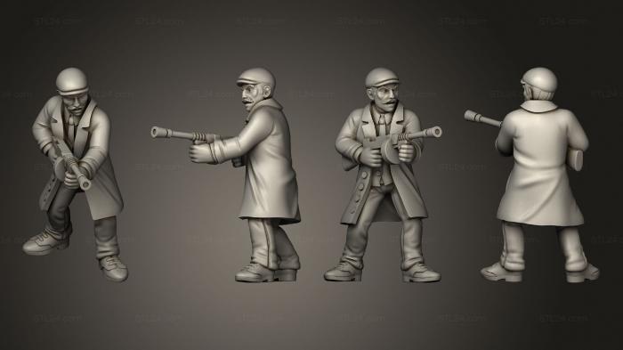 Military figurines (NIGHTGAUNT investigators ganster, STKW_10235) 3D models for cnc