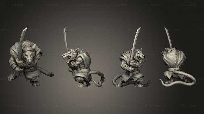 Military figurines (Ninja rat 3, STKW_10247) 3D models for cnc