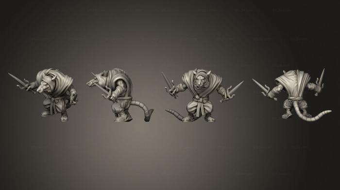 Military figurines (Ninja rat 4, STKW_10248) 3D models for cnc