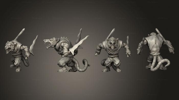 Military figurines (Ninja rat 5, STKW_10249) 3D models for cnc