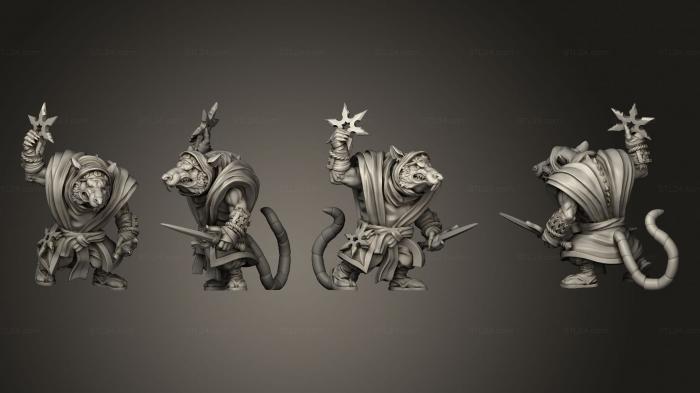 Military figurines (Ninja rat 7, STKW_10251) 3D models for cnc