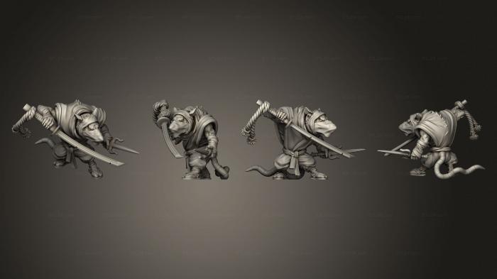Military figurines (Ninja rat 8, STKW_10252) 3D models for cnc