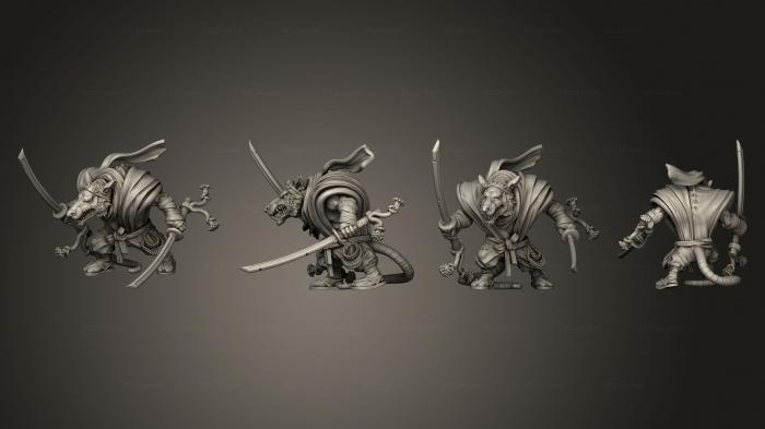 Military figurines (Ninja rat 10, STKW_10254) 3D models for cnc