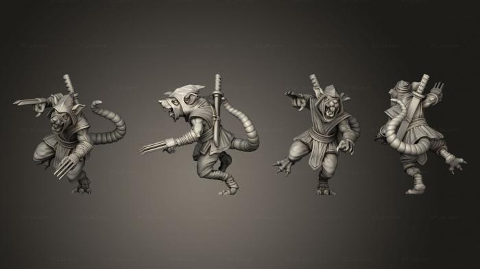 Military figurines (Ninja Rat Claw 1, STKW_10255) 3D models for cnc