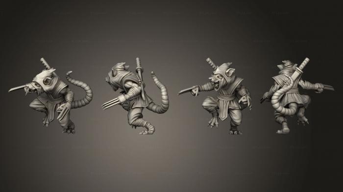 Military figurines (Ninja Rat Claw 2, STKW_10256) 3D models for cnc