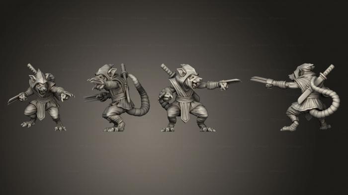 Military figurines (Ninja Rat Claw 3, STKW_10257) 3D models for cnc