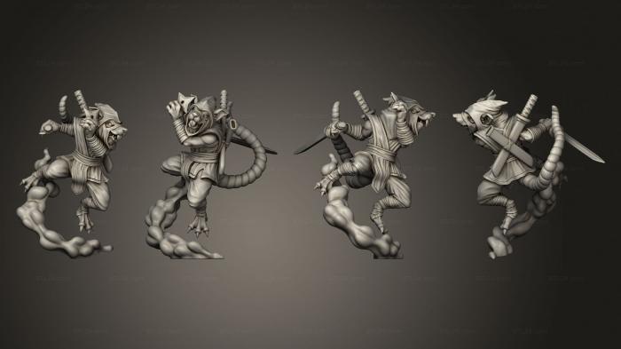 Military figurines (Ninja Rat Smoke 1, STKW_10261) 3D models for cnc