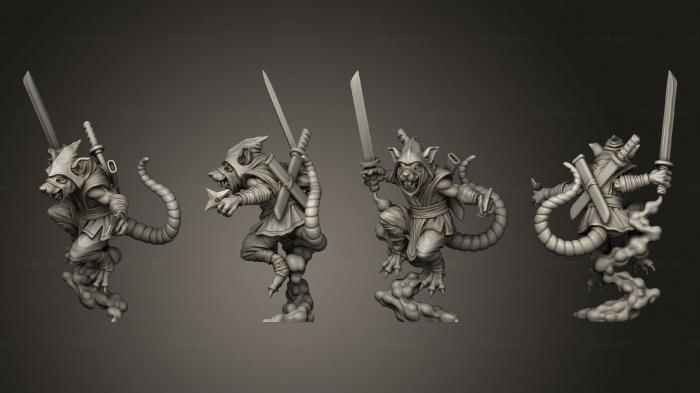 Military figurines (Ninja Rat Smoke 3, STKW_10263) 3D models for cnc