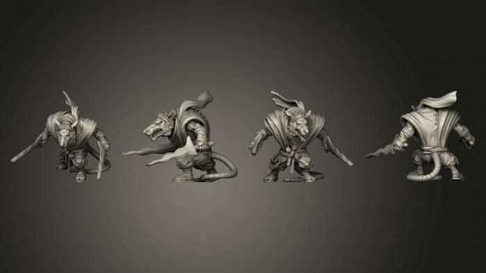 Military figurines (Ninja rat, STKW_10264) 3D models for cnc
