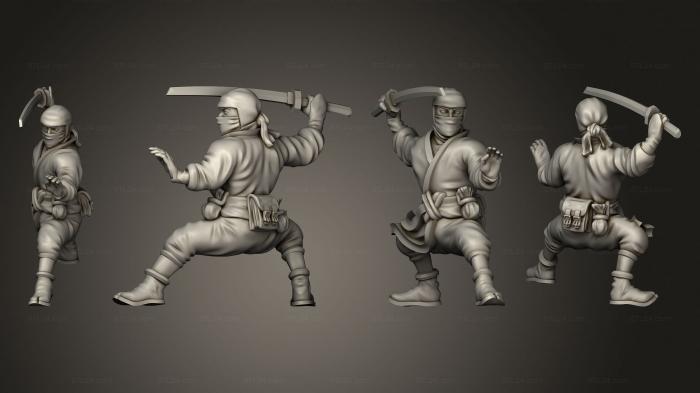 Military figurines (Ninja Set 01, STKW_10265) 3D models for cnc