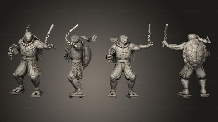 Military figurines (Ninja Tortle Nunchaku, STKW_10269) 3D models for cnc