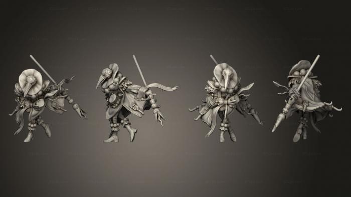 Military figurines (Noble Crane Folk Greeting, STKW_10296) 3D models for cnc
