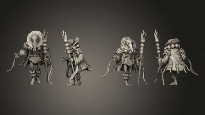 Military figurines (Noble Crane Folk, STKW_10298) 3D models for cnc