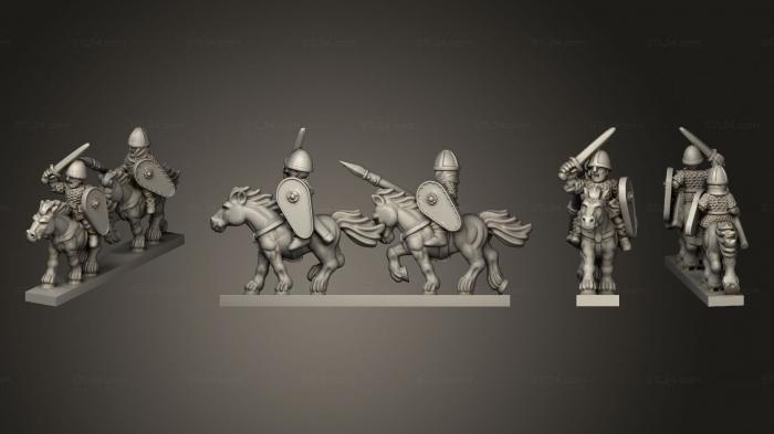 Military figurines (NORMAN RIDERS STRIPE 03, STKW_10340) 3D models for cnc