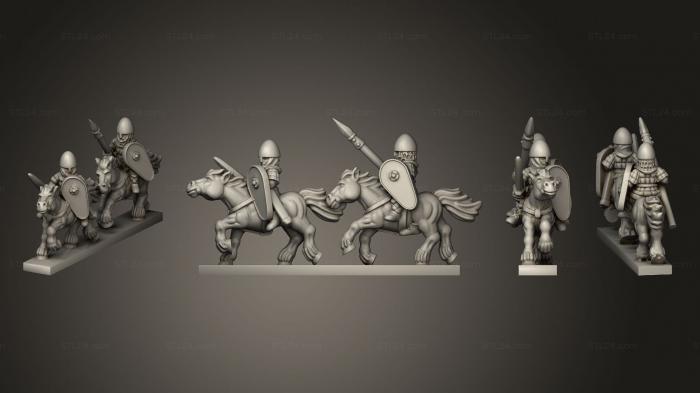 Military figurines (NORMAN RIDERS STRIPE 04, STKW_10341) 3D models for cnc