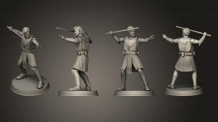 Military figurines (obi wan general kenobi, STKW_10359) 3D models for cnc