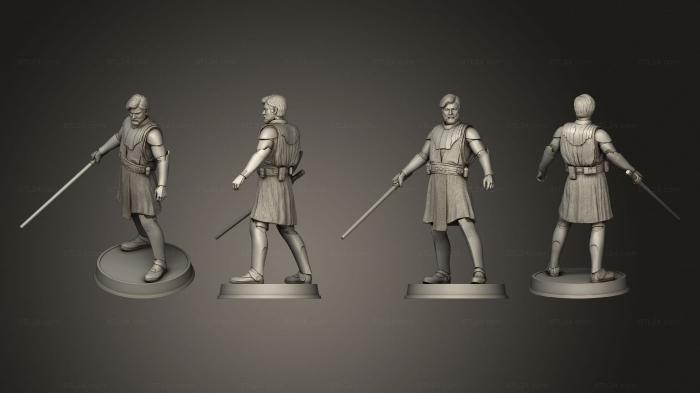 Military figurines (obi wan general kenobi 01, STKW_10360) 3D models for cnc