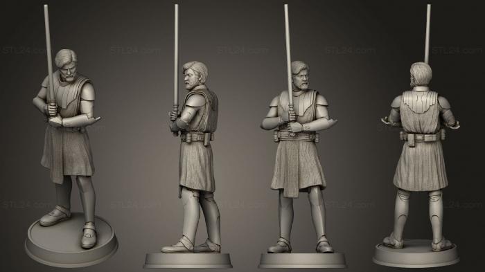 Military figurines (obi wan general kenobi 02, STKW_10361) 3D models for cnc