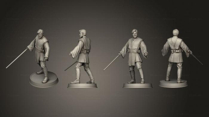 Military figurines (obi wan jedi master, STKW_10362) 3D models for cnc