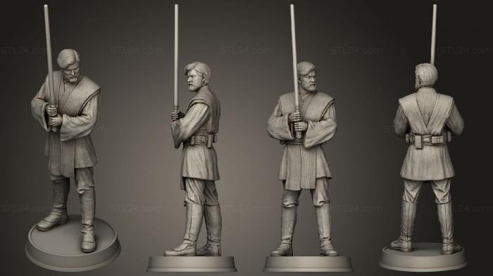 Military figurines (obi wan jedi master 02, STKW_10364) 3D models for cnc