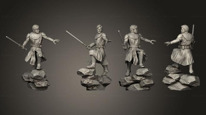Military figurines (Obi Wan, STKW_10365) 3D models for cnc