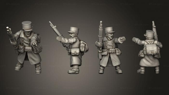 Military figurines (OFFICERS FRA OFFICER B, STKW_10413) 3D models for cnc