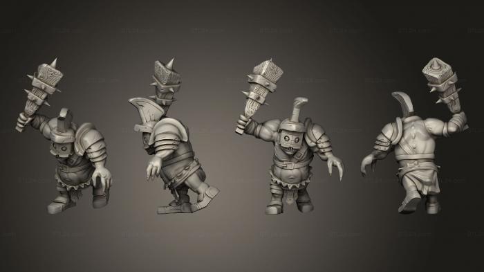 Military figurines (Ogre Gladiator Attacking Large, STKW_10453) 3D models for cnc