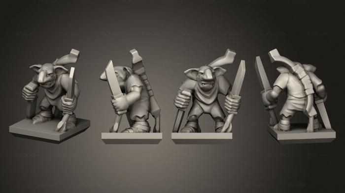 Military figurines (Ogre Gnoblar 04, STKW_10458) 3D models for cnc