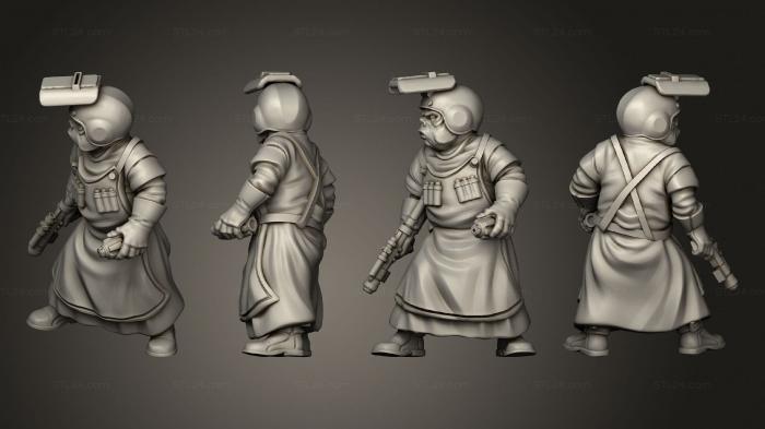Military figurines (Oinker mechanics 05, STKW_10565) 3D models for cnc