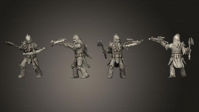 Military figurines (Old chieftain, STKW_10577) 3D models for cnc