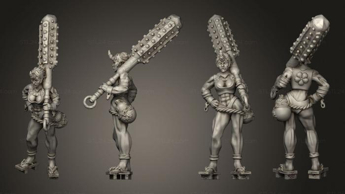Military figurines (Oni Girl Warrior, STKW_10606) 3D models for cnc