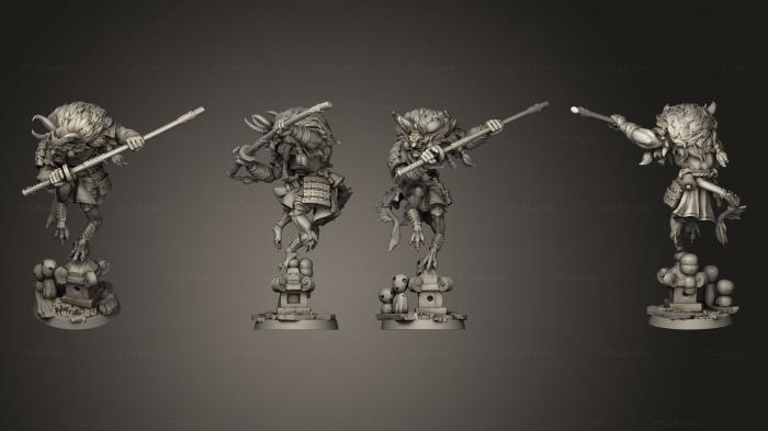 Military figurines (Oni Samurai, STKW_10608) 3D models for cnc