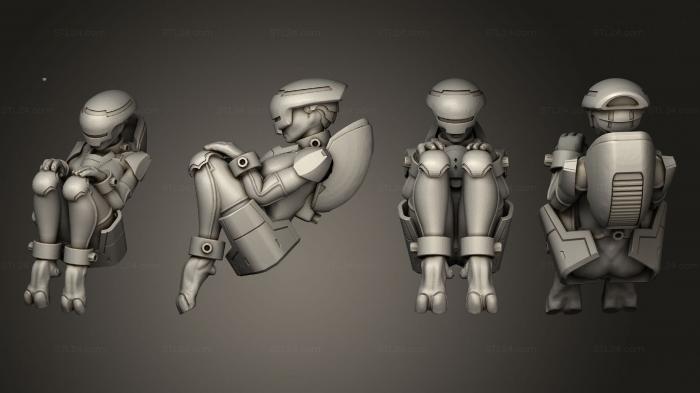 Military figurines (operator seated, STKW_10633) 3D models for cnc