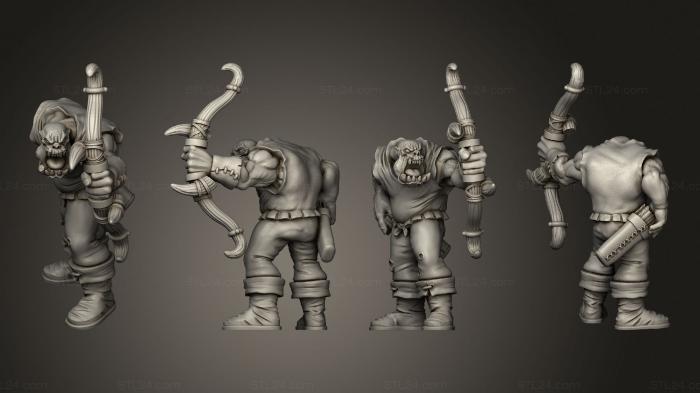 Military figurines (Orc archers Regimented 01 2, STKW_10653) 3D models for cnc