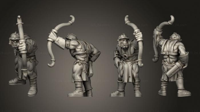 Military figurines (Orc archers Regimented 1, STKW_10654) 3D models for cnc