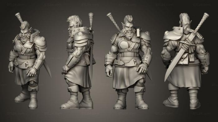 Military figurines (Orc Barbarian 01, STKW_10669) 3D models for cnc