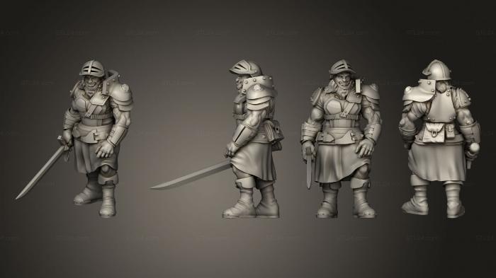 Military figurines (Orc Barbarian 02, STKW_10670) 3D models for cnc
