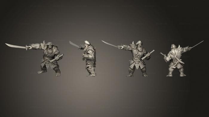 Military figurines (Orc Pirate Captain Sword, STKW_10707) 3D models for cnc