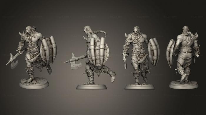 Military figurines (orc warrior 2, STKW_10719) 3D models for cnc