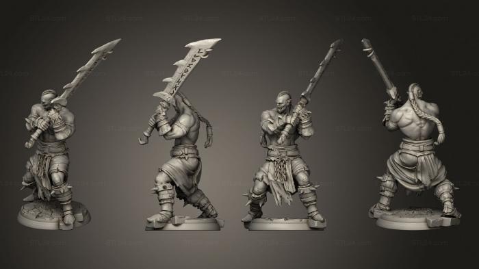 Military figurines (orc warrior 3, STKW_10720) 3D models for cnc
