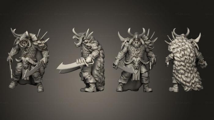 Military figurines (Ork Veteran, STKW_10761) 3D models for cnc