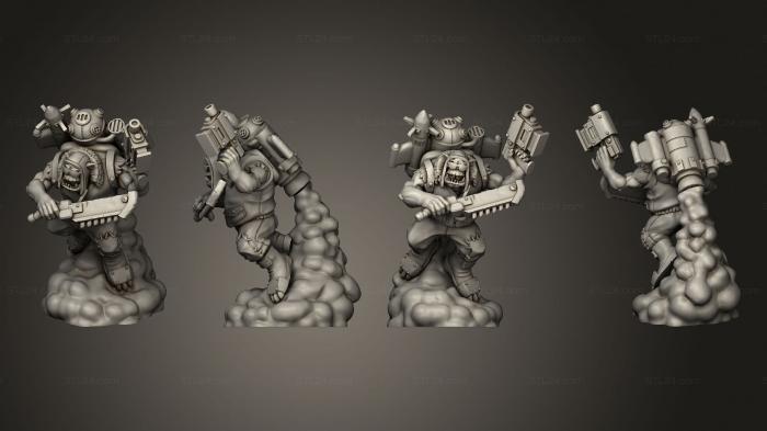 Military figurines (Orkz Jumper 2, STKW_10764) 3D models for cnc