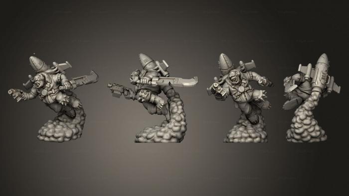 Military figurines (Orkz Jumper 4, STKW_10766) 3D models for cnc