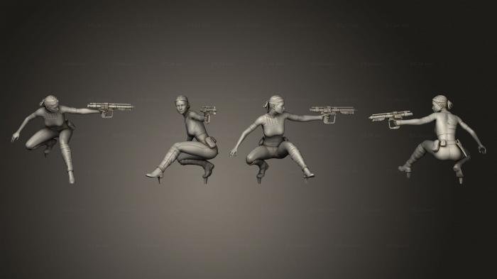 Military figurines (Padme Amidala, STKW_10802) 3D models for cnc