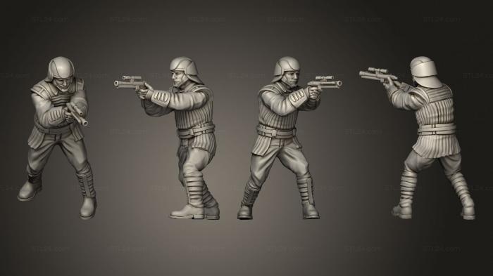 Military figurines (palace guard pose 1, STKW_10807) 3D models for cnc