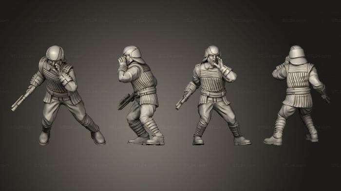 Military figurines (palace guard pose 4, STKW_10810) 3D models for cnc