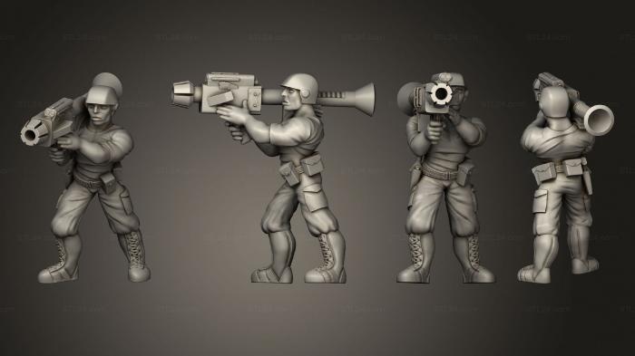 Military figurines (Paramilitary AT Rocket, STKW_10823) 3D models for cnc